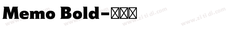 Memo Bold字体转换
